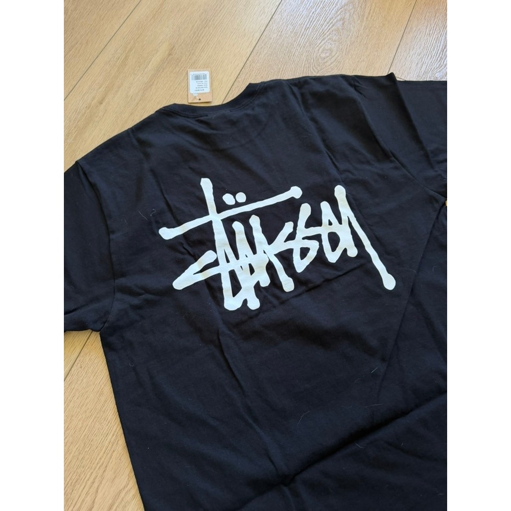 Stussy Basic Tee Black Short Sleeve Graphic Logo T-Shirt 1905000 Mens Size M NEW - Picture 6 of 6